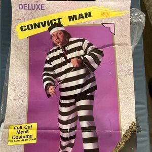 Rubie's Deluxe Convict Costume - Black and White